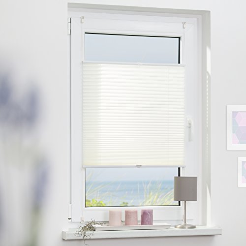 Lichtblick PKV.070.130.01 Plissee Klemmfix, ohne Bohren, verspannt – Weiß 70 cm x 130 cm (B x L) - 3