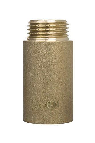 3/4" BSP (22mm) Pipe Thread Extension Female x Male Cast Iron Brass - 40mm Long