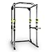 Produktbild Capital Sports Tremendour Power Rack • Power Cage • Kraftstation • 2 x Safety Spotter: 20-stufig • 4 x J-Hooks • Multigripp-Klimmzugstange • aufsteckbare Dipstangen • Stahl-Kantrohrrahmen • Silber