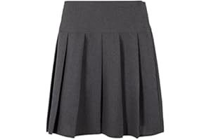 ALANNA JONES Girls Women Ladies Kids All Round Pleated School Uniform Skirt with Zip Drop Waist