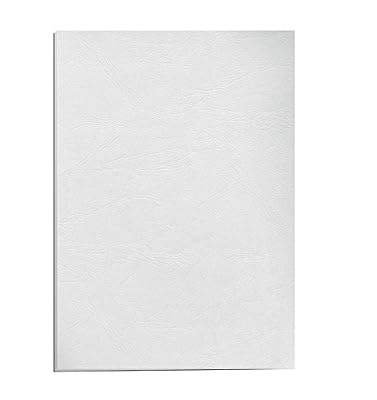 Fellowes 5373602 Delta Grain - Pack de 25 Cuir A4 Couvertures de reliure - Blanc