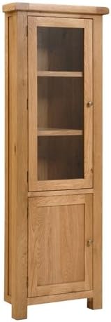 Lyon Oak Corner Display Cabinet