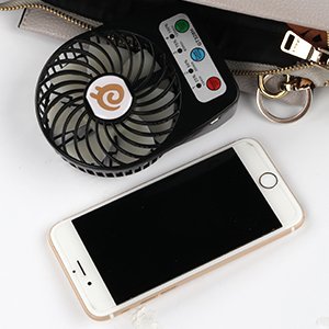 D-FantiX Tragbare Lüfter Batteriebetrieben Tischventilator, 3-Zoll Mini Tisch Ventilator mit 3-Leistungsstufen, Persönlicher Fan für Reise, Büro, Laptop, Outdoor (Schwarz) - 8