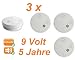 Produktbild 3x Rauchwarnmelder DIN EN 14604 inkl. Batterien | Rauchmelder | Feuermelder | Brandmelder