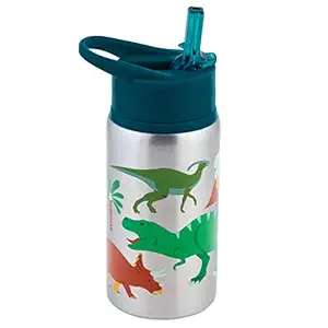 STEPHEN JOSEPH Stainless Steel Water Bottles Dino, Phthalate and PVC-Free,Rainbow Transportation Mermaid Flip-top Bottles Owl and Snack Sloth - BPA,Leak-Proof Water Bottle Classy Design for Girls & Boys