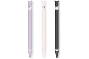 HYDREAM 3 Pack Custodia in Silicone per Apple Pencil 1 Case Accessorio Grip Holder Supporto Cover Protettiva con Tappo Connettore Ricarica e Punte Copertura per Apple Pencil Penna 1st Gen (Rosa+Viola+Nero)