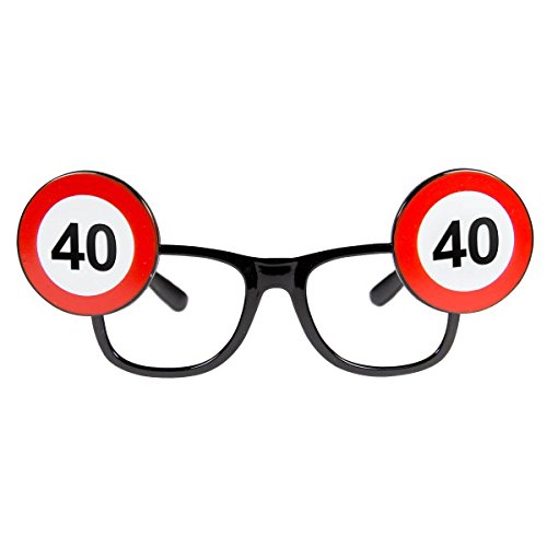 40. Geburtstag Verkehrsschild Brille