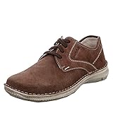 Schuhspitze: Karree Josef Seibel 43495-1013-320 Herren Schnürschuh Nubukleder Lederwechselfußbett, Groesse 43, braun