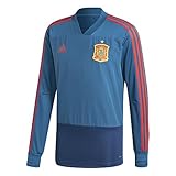 Worn during 18-19 season adidas Fef TR Top Camiseta, Hombre, Azul/Rojo (azutri), M