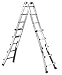 Produktbild Svelt Aluminium Multifunktions-Teleskopleiter mit 11+11 Sprossen als längenverstellbare Anlegeleiter, höhenverstellbare beidseitige Stehleiter und Treppenleiter