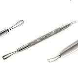 CANDURE® - Professional Blackheads Whiteheads Remover Extractor Facial Tool -Flat and Round Wired Ends - Stainless