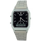 Casio Herren Analog & Digital Edelstahl Armband Armbanduhr aq-230 a-1dmq