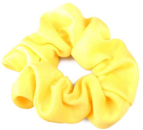 Hair Scrunchies Scrunchie Bobble Elastic Ladies Girls Sports Gymnastics Scrunchy Yellow Neon Jersey