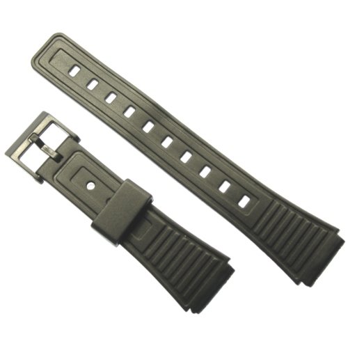 BVC - Correa de reloj de caucho negro 18 mm