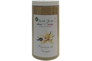 Seat Flor Srl® Arena de colores, arena perfumada, arena perfumada para ceniceros y decoraciones, tarro de 750 g (vainilla)