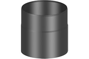 TECNOVIS Ofenrohr/Rauchrohr Längenelement 150mm mit 2mm Wandstärke, Durchmesser 150 mm schwarz