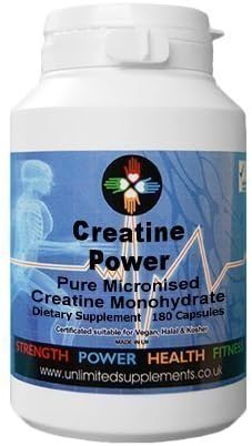 CREATINE POWER 180 caps x 500mg per Capsule a performance enhancer for power and strength athletes, Creatine plays an important role in the transfer of energy. A great product at a realistic price.