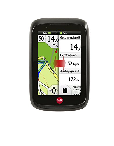 Falk Fahrrad GPS Navigationsgerät kapazitives Display 25 Länder Fahrradhalterung, schwarz/rot, 240036 - 5