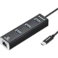 Honeywell 4-in-1 Type C 3.1 to USB 3.0 with RJ45 Gigabit Ethernet Adapter, 5GBPS Transfer Speed, 3x3.0 USB Ports, 1Gbps Bandwidth, Universally Compatible with Type C MacBooks, laptops, PCs, Tablets