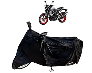 VVM Yamaha MT 15 Bike Cover Waterproof - Dustproof - Scratch Proof - UV Sun Light Protection - Full Size Two Wheeler Bike Body Cover for Yamaha MT 15 (Black Premium Waterproof )