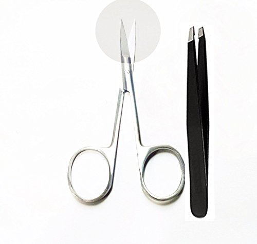 Eyebrow Scissor Tweezer Professional Sharp Stainless Steel Brow Make-up kit UK