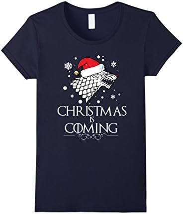 Women's CHRISTMAS IS COMING XL Navy