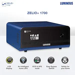 Luminous Zelio 1700 Invertor - Luminous Invertor Zelio 1700VA SW UPS - Luminous Inverter with Battery for Home