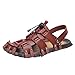 Produktbild YEARNLY Sandalen Herren Leder Strand Wandersandale Trekkingsandalen Outdoorschuhe Sommer Freizeitschuhe Wanderschuhe Männer Sport-Outdoor Wasser Fischer Atmungsaktive Sandale Größe 39-47