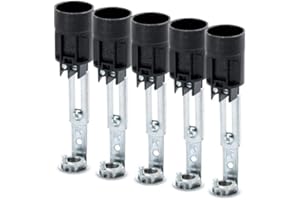 ORION LIGHTSTYLE Portalampada per candela, 5 pezzi, regolabile, portalampada per lampadario Maria Theresia, ø 24 mm L80-100mm, adatto per candelabri attacco E14