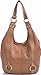 Produktbild Masquenada Damen Handtasche, XXL It-Bag Soft Leder Trend Shopper Tasche, Braun, Hellbraun, Cognac, 40x30x10 cm (BxHxT)
