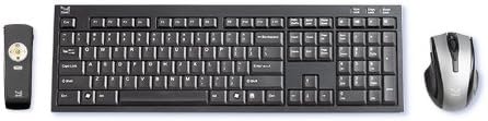 SMK-Link VP6620 RF Wireless QWERTY Keyboard – Black (Standard, RF Wireless, QWERTY Keyboard, Black, Mouse Included)