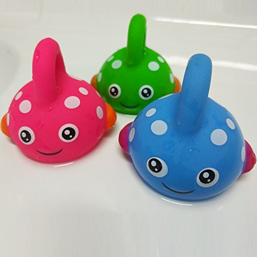 Wasserspiel Angeln Badespaß Spielzeug mit 6 Gefleckte Niedliche Fische Geschenk für Kinder Baby - 4