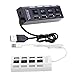 Produktbild Plug & Play Slim & Light Hochgeschwindigkeits-USB 2.0-Schnittstelle mit 4 Anschlüssen Externer Multi-Erweiterungs-Hub mit EIN/AUS-Schalter fghfhfgjdfj