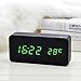 Produktbild Moderne Holz Kreative Mute Leuchtende Persönlichkeit Student Stilvollen Holz Nachttischuhr Elektronische Uhr Uhr , D,D