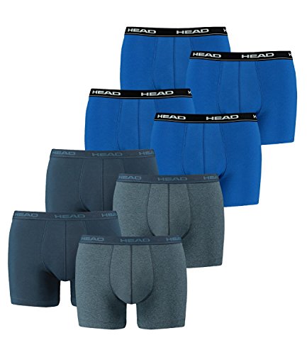 Calzoncillos bóxer para hombre HEAD 841001001 pack de 8 unidades. 2x Blue Heaven / 2x Blue/Black L
