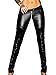 Produktbild NOIR Handmade Hose mit Verschlüssen Slinky Wetlook schwarz - Größe: M, 1 Stück