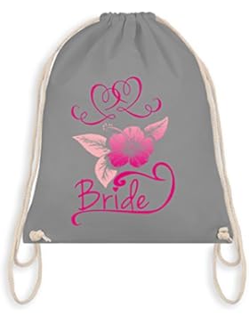 JGA Junggesellinnenabschied - Bride Blumen pink - Turnbeutel I Gym Bag