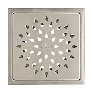 Aquieen Stainless Steel Bathroom Floor Water Drain Grating (Floor Jali) (Gratings Plain, Sunflower)