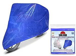 SHALIMAR Cross Laminated Universal Bike Cover (Blue Color)