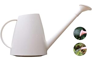 LOYUYU 1.8L Réservoir d'eau en Plastique Petite Plante De Jardin Intérieure Et Extérieure Légère Et Mignonne, Réservoir d'eau avec Pomme De Douche Blanc