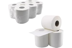 ‎ENPACK Enpack Pakla Handtuchrollen 6 Rollen 70m je Rolle - 18,5x19 cm Papiertücher perforiert - Haushaltstücher 6cm Hülse - Putzpapierrolle Werkstatt/Küche - 2-lagige Küchentücher - Papierhandtücher