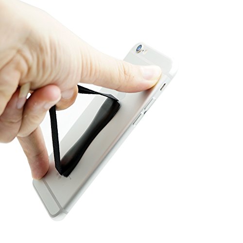 Ciscle Phone Grip Elastic Finger Grip Phone Strap Fits most Mobile Phones and Cases, iPhone, iPod Touch, iPad, HTC, Samsung Galaxy, Tablet PC, ASUS Tablet Holder (Black)