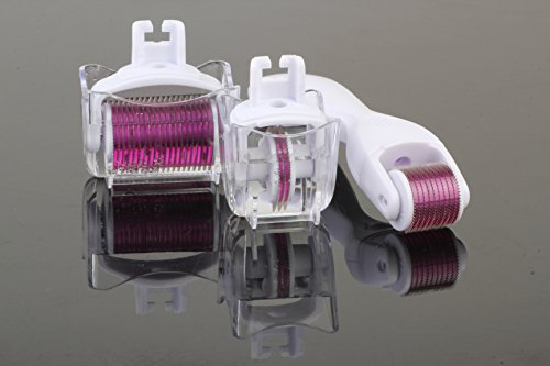 DERMAROLLER Set 3 in 1 für BODY GESICHT AUGEN – 1200/600/180 Mikronadel Roller 2,5 mm/1,5mm/0,50mm Nadellänge Anti Falten Aknenarben Cellulite stimuliert Collagen und Elastin - 3