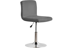 Meigeh Fundas para taburetes de Bar Fundas para sillas Fundas para sillas con Respaldo bajo Fundas para taburetes elástico Gris 4 Piezas