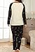 VENTELAN Women's Cat Eat Fish Novelty Cute Autumn Casual Buttom Pyjamas Set