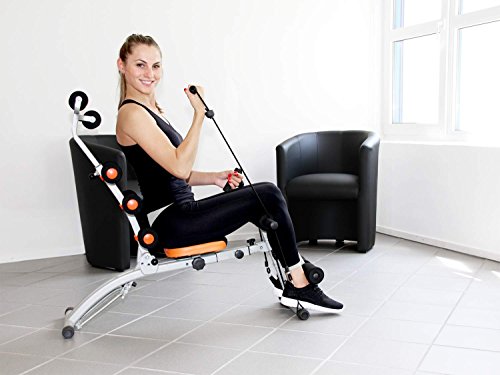 MAXOfit Heimtrainer Multitrainer Sixmax MF-6, grau/schwarz/orange, 86 cm x 25 cm x 40 cm - 8