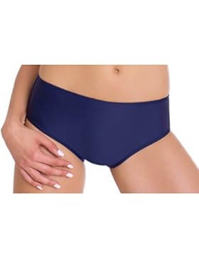 Aquarti Bikini-Hose Damen Hipster-Shorts Badehose Hüftpanty Schwarz Rot Blau Dunkelblau