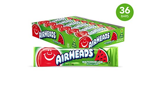 Airheads Watermelon Candy - .55 oz. Bar, 36 Pack