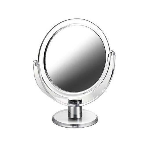 Acryl Standspiegel Kosmetex mit 10-fach Vergrößerung, Spiegel, Kosmetik-Spiegel mit 2 Seiten von Kosmetex