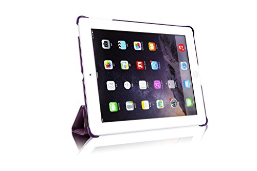 Invision® iPad 2 iPad 3 und iPad 4 Intelligente Hülle – Tolles Design – Magnetische Aufweck/Schlaf-Funktion – Hochwertiges PU-Leder (iPad 2 3 4 / Lila) - 5